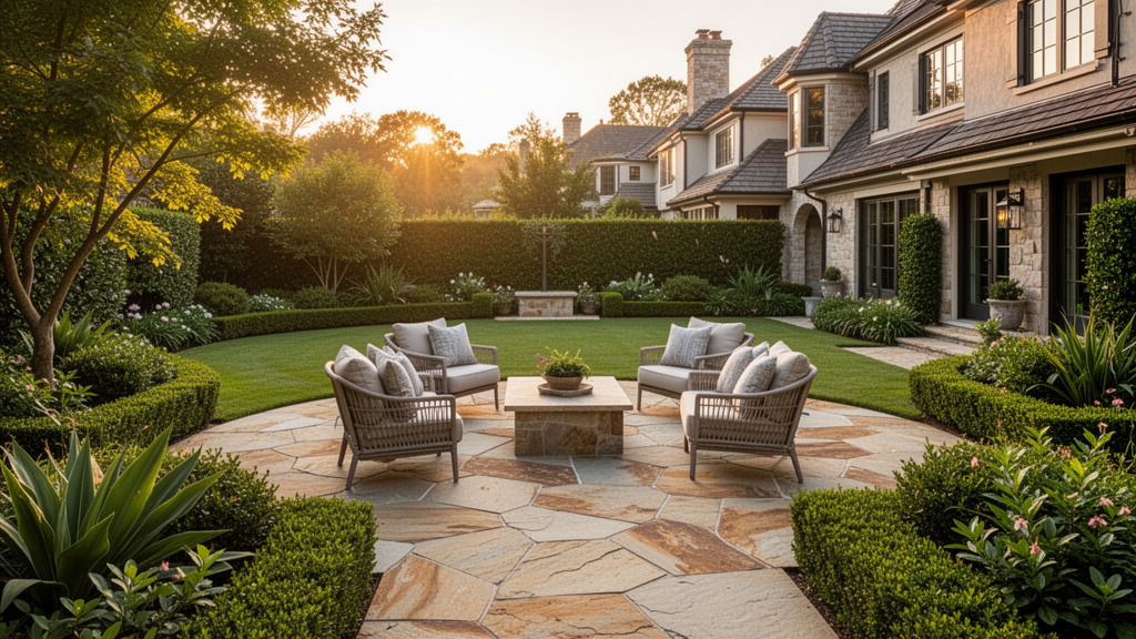 Beautiful outdoor patio landscape