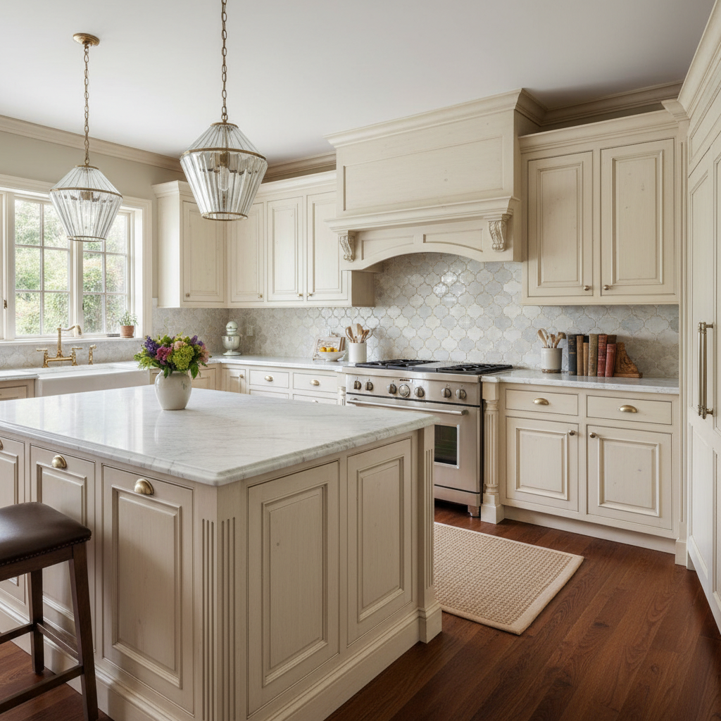 Elegant Cream Traditional Kitchen