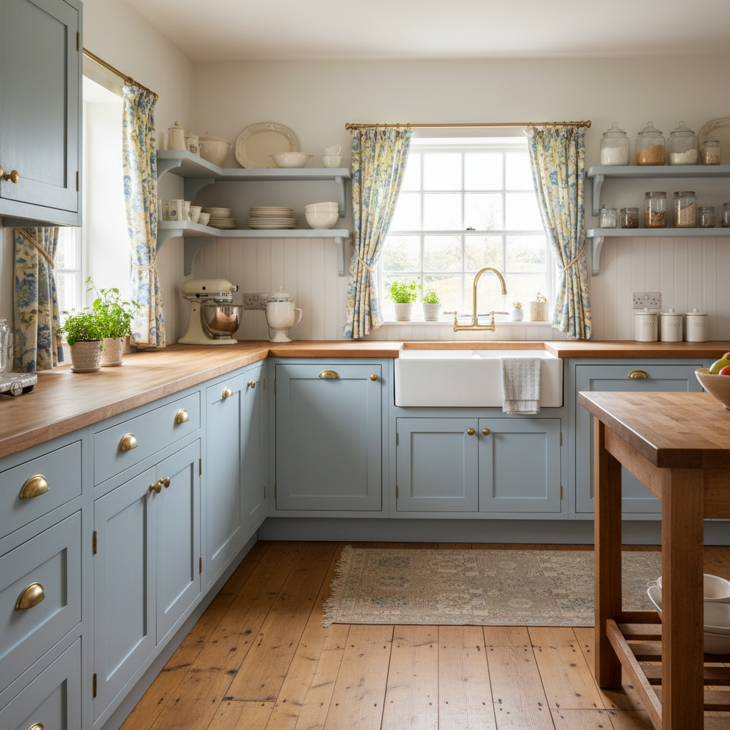 Cottage Blue and White Kitchen