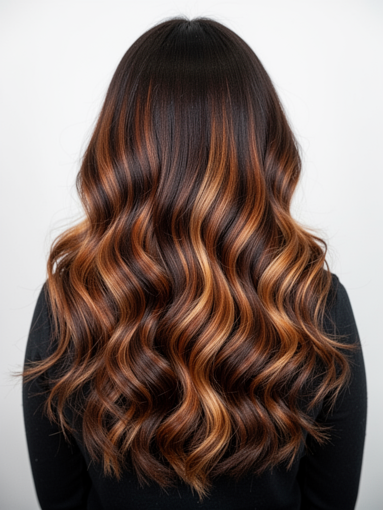 Dark-hair balayage hairstyle – Dark Hair Balayage