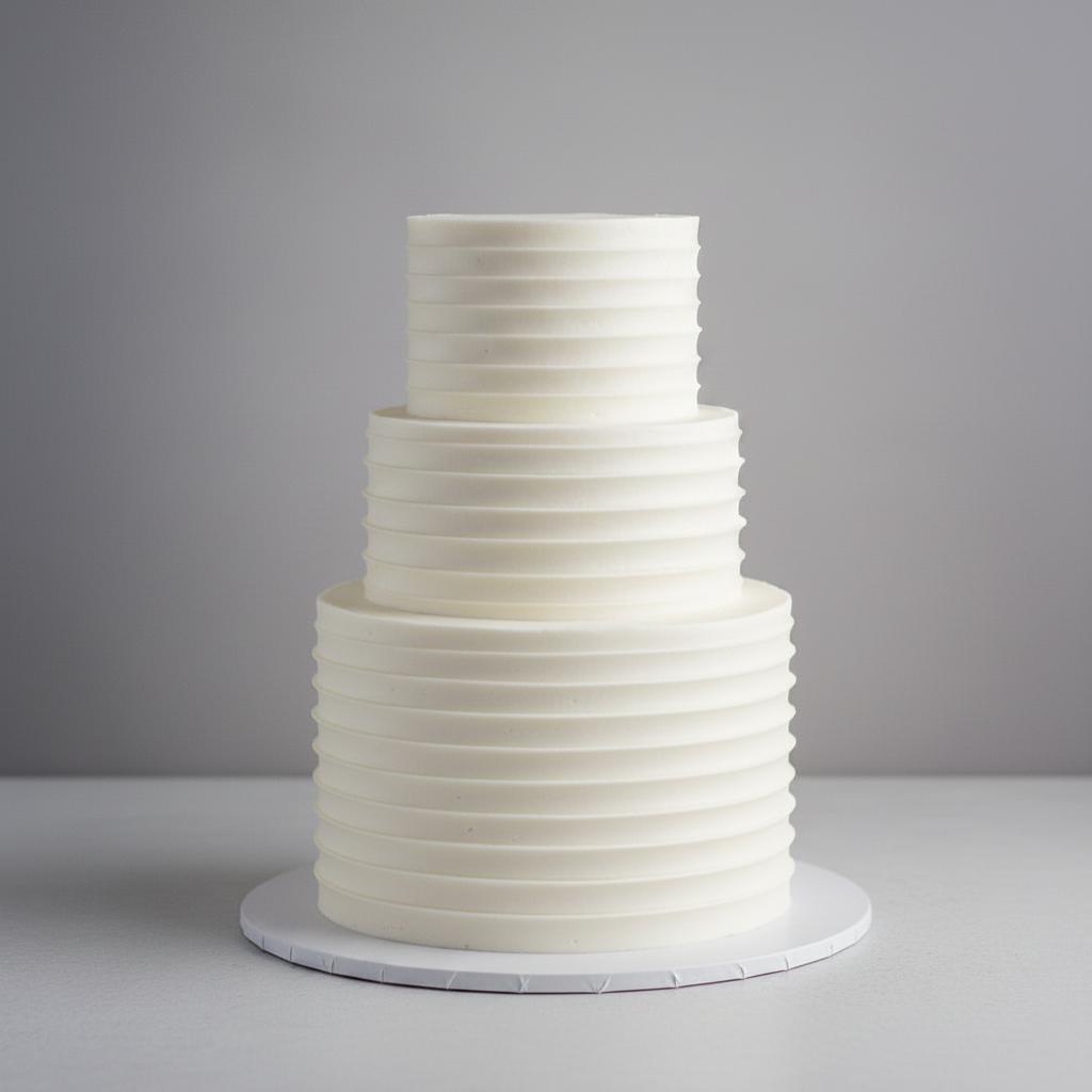 Floral 3-tier buttercream wedding cake Baltimore – Ruffle Wedding Cake