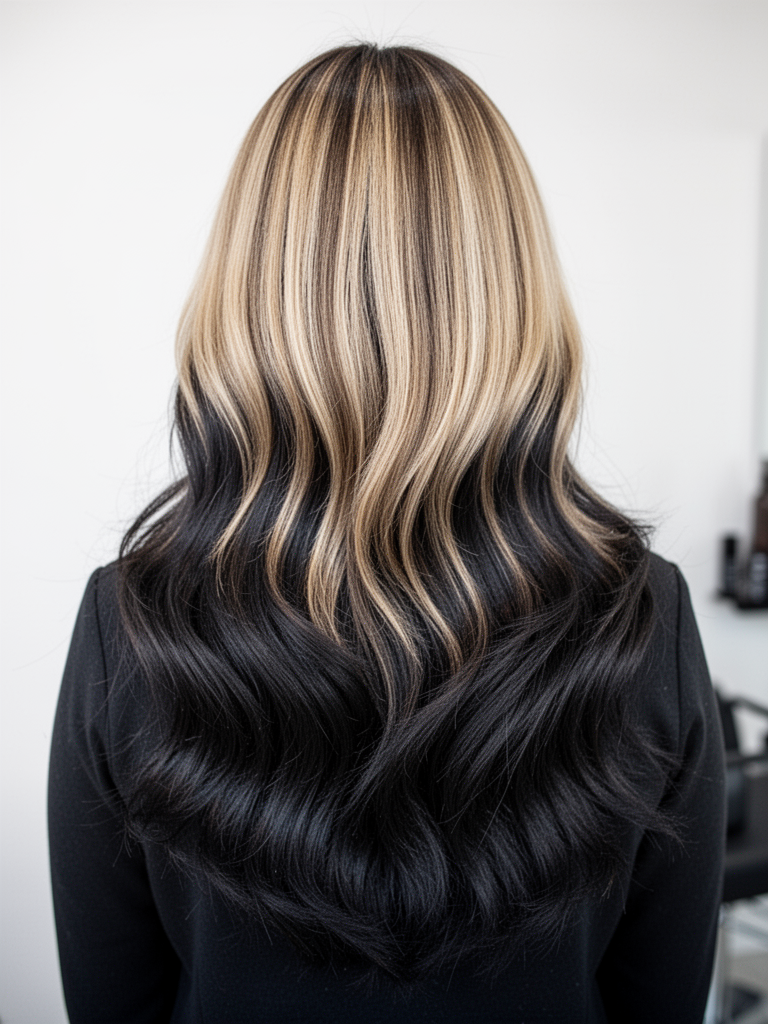 Reverse balayage hairstyle – Reverse Shadow Root