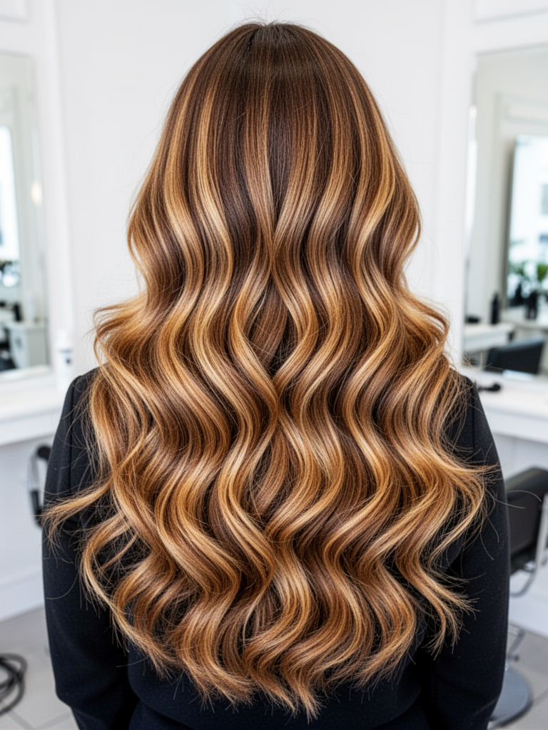 Caramel balayage hairstyle – Caramel Balayage Waves