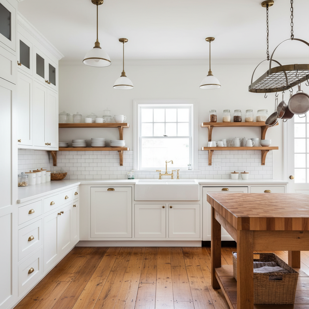 Classic White Farmhouse Kitchen
