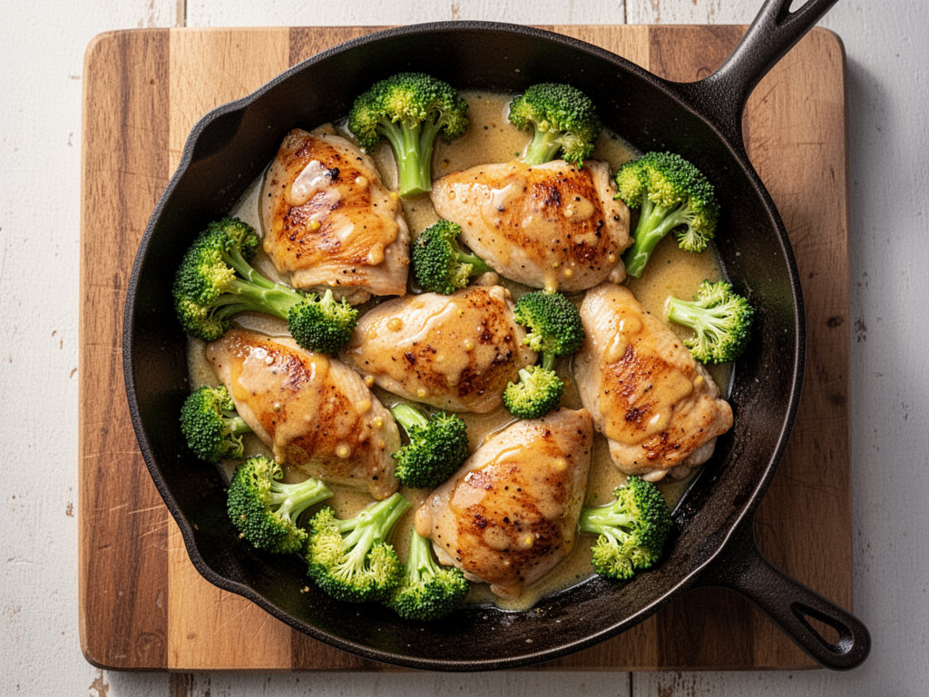 Honey Mustard Chicken & Broccoli Skillet
