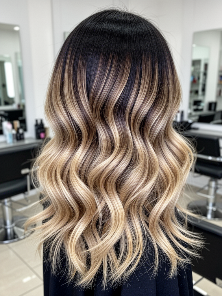 Balayage with Root Melt