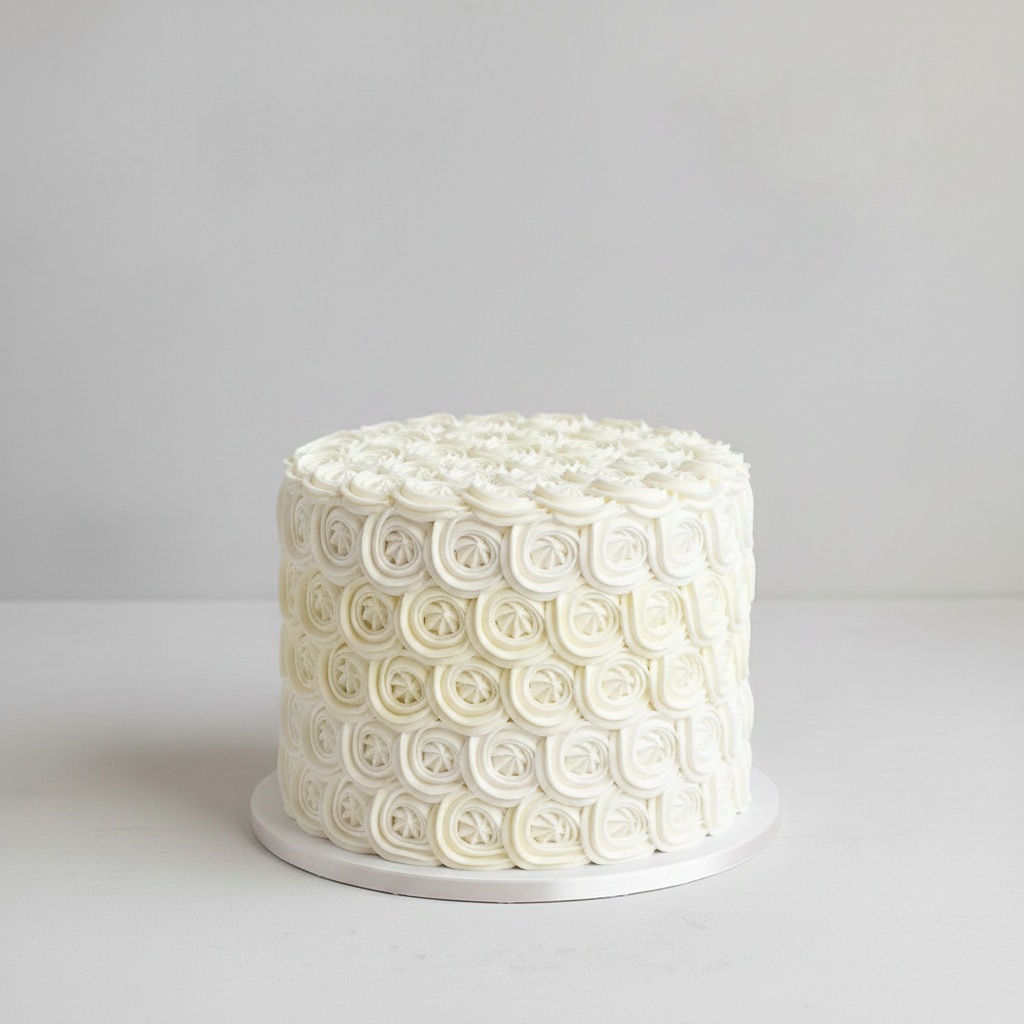 Vintage 1-tier buttercream wedding cake Baltimore – Rosette Elegance
