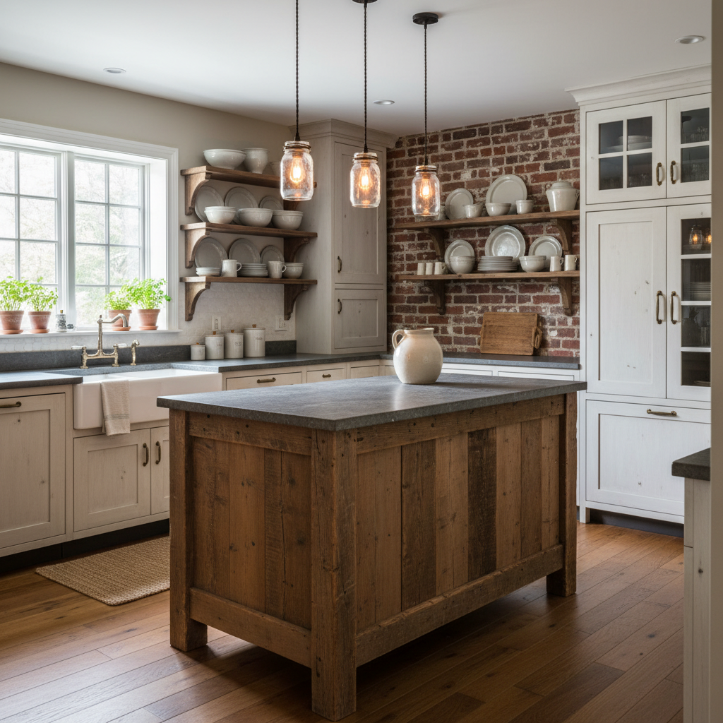 Rustic Reclaimed Farmhouse Kitchen