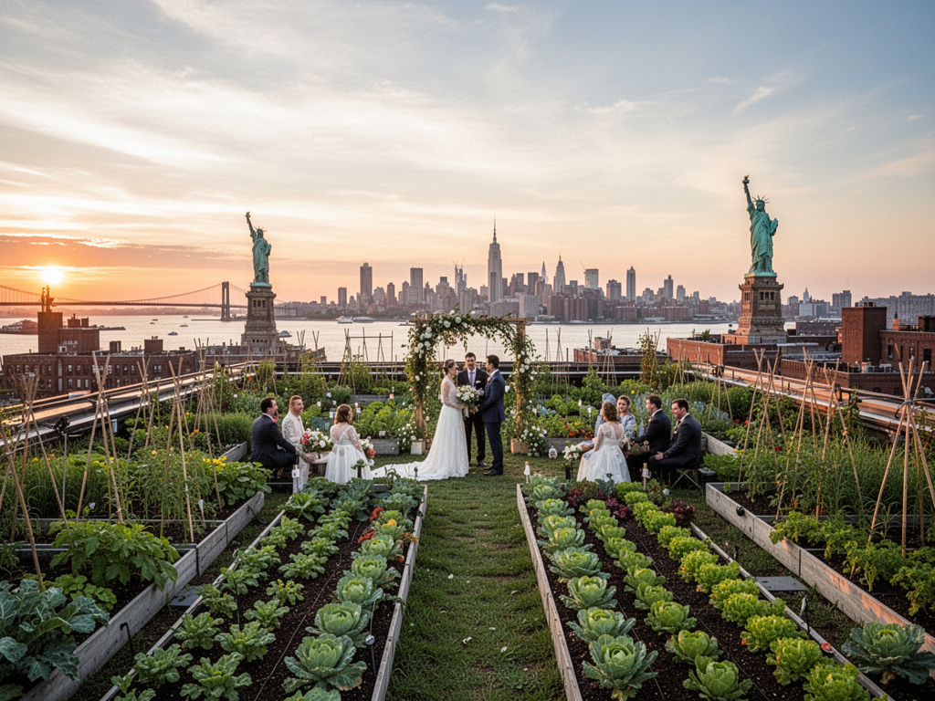 Wedding venue Brooklyn Grange at Sunset Park