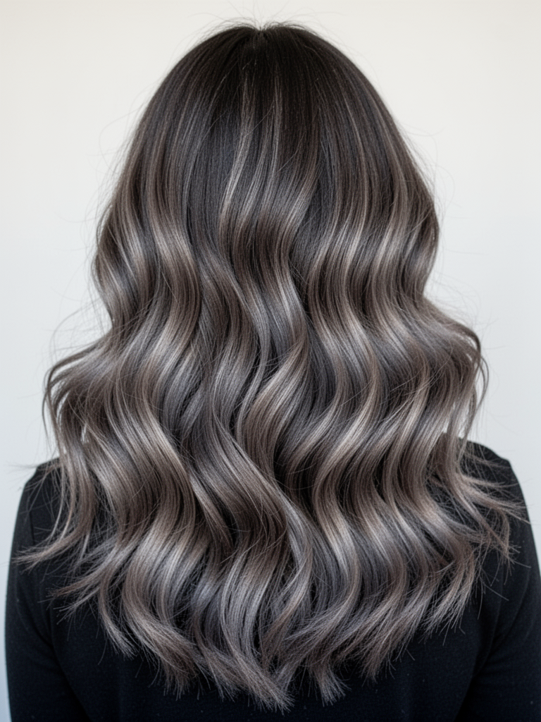 Ash-brown balayage hairstyle – Smoky Ash Brown Balayage