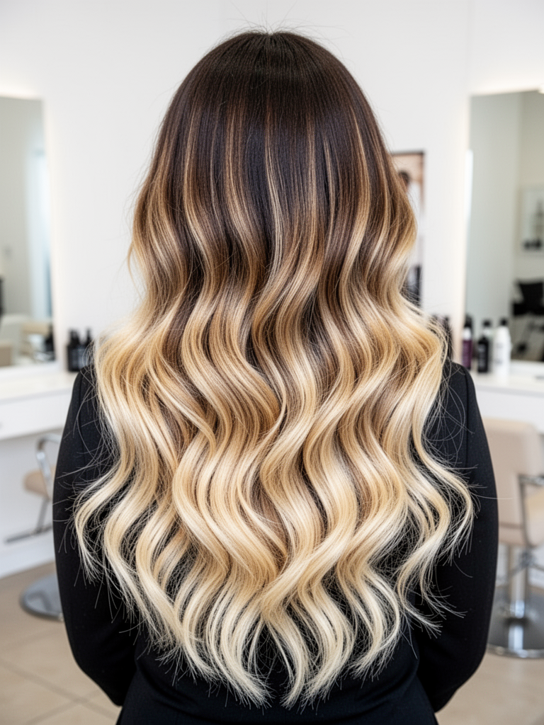 Blonde Balayage for Dark Hair