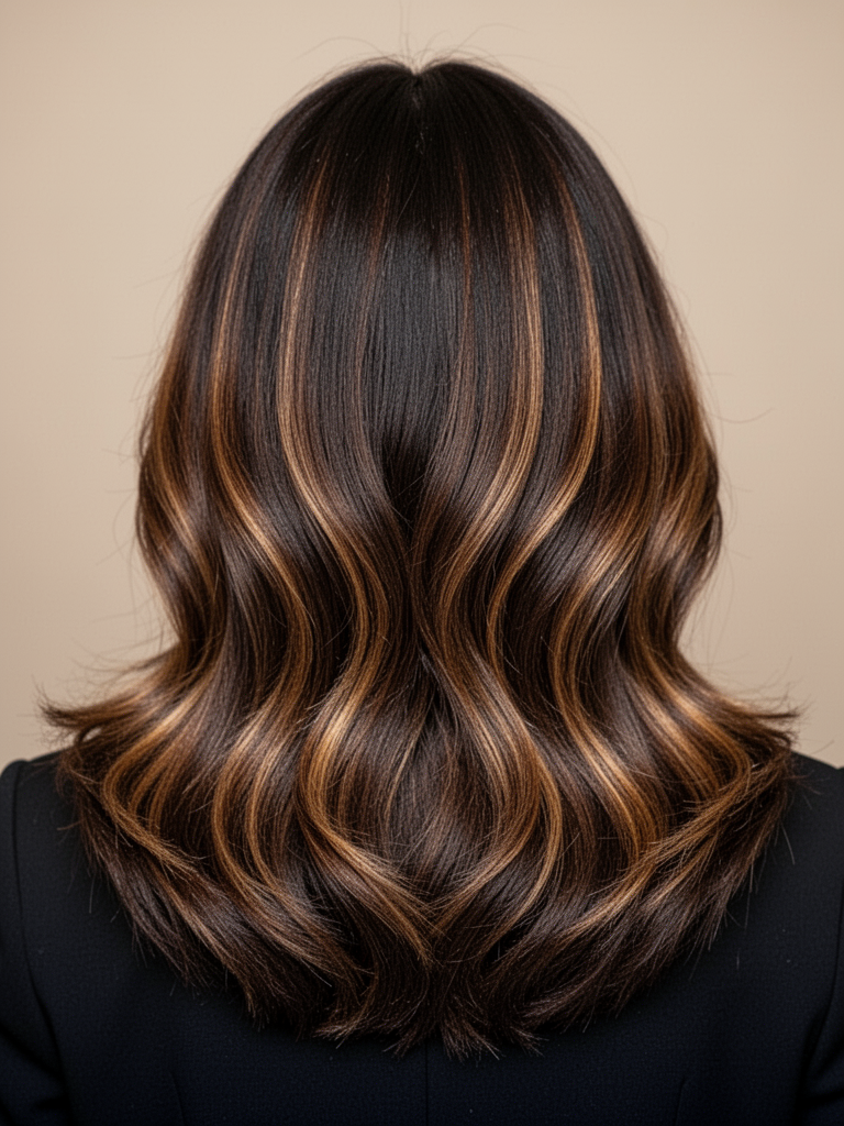 Brunette balayage hairstyle – Subtle Brunette Warmth