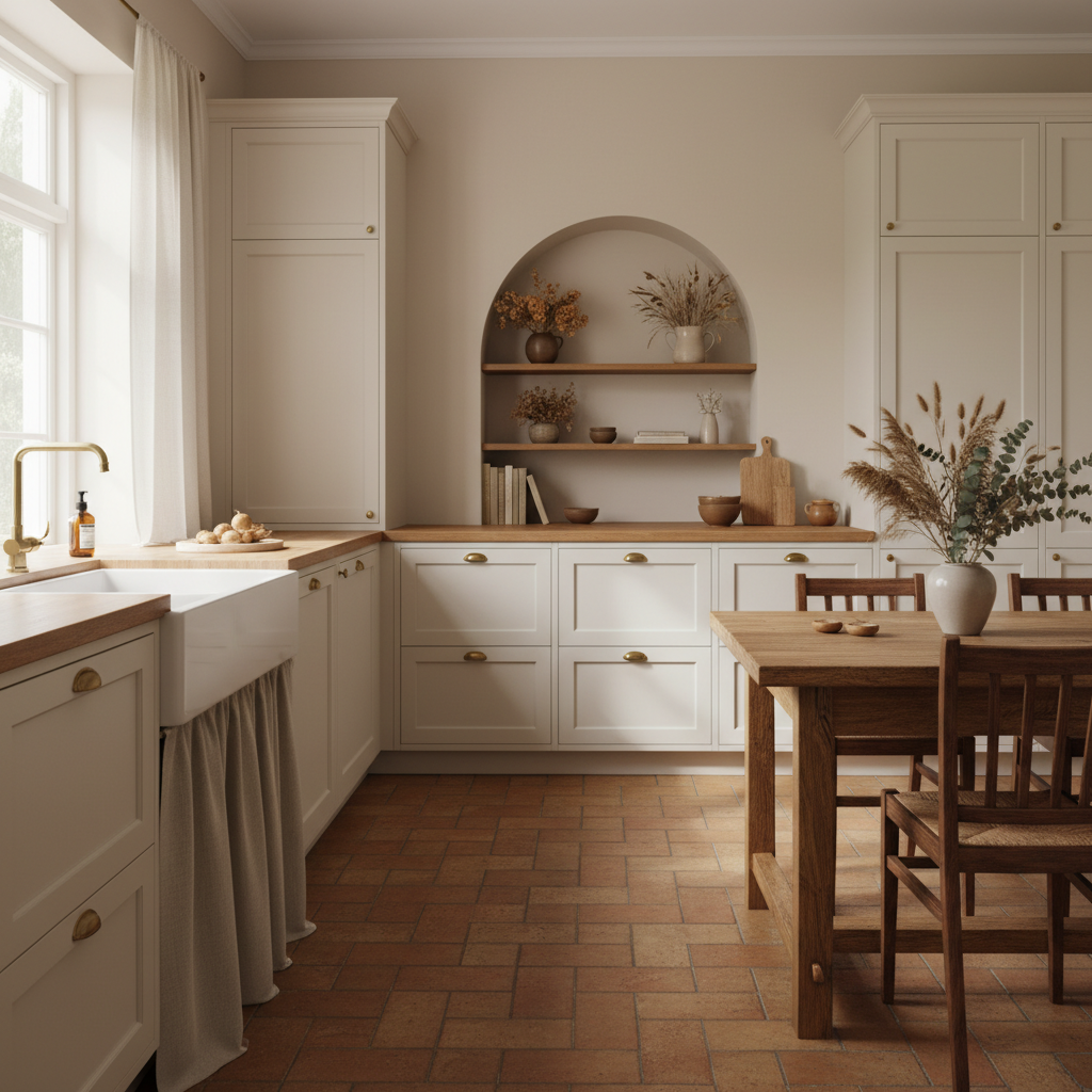 Warm Scandinavian Terracotta Kitchen