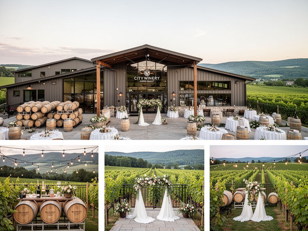 Wedding venue City Winery Hudson Valley