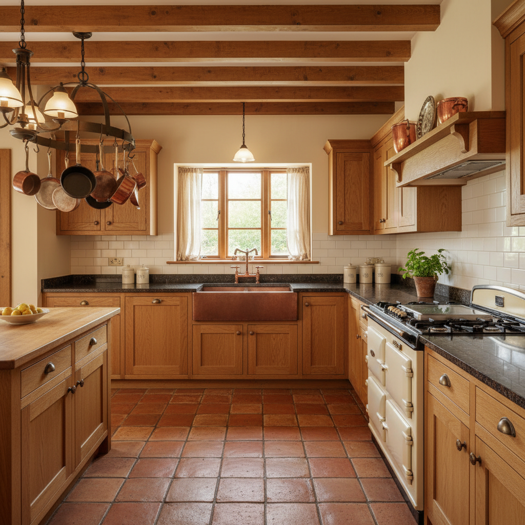 Warm Wood Farmhouse Kitchen