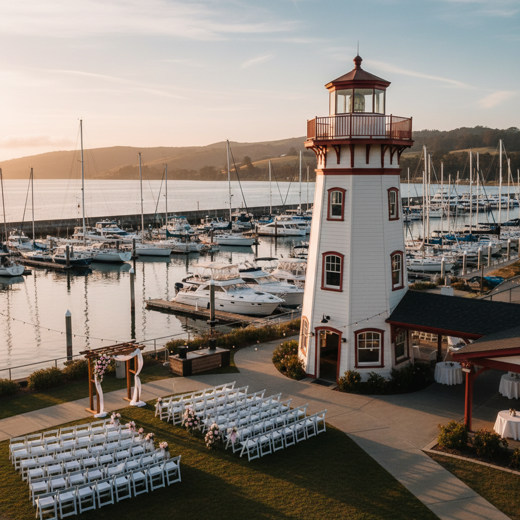 Wedding venue The Lighthouse at Glen Cove Marina