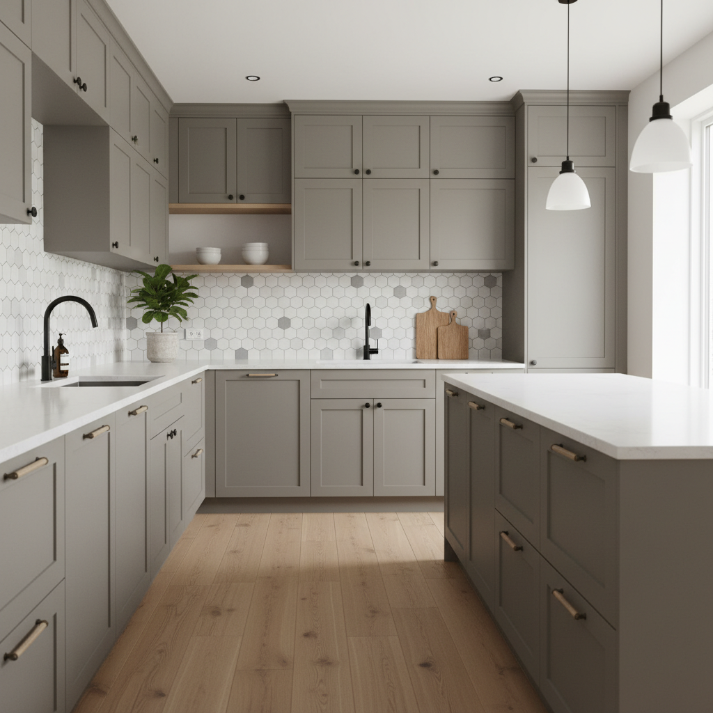 Modern Scandinavian Gray Kitchen