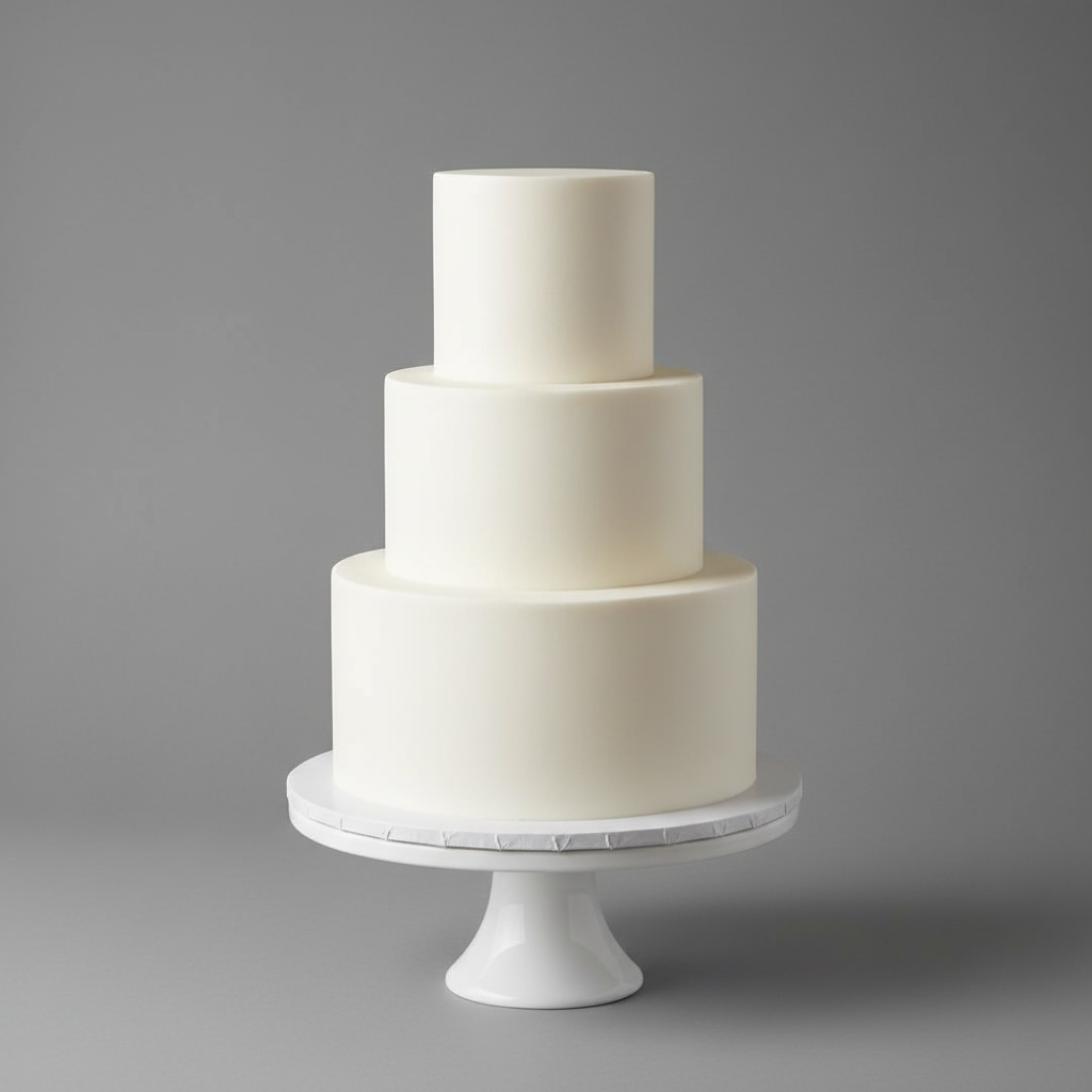 Elegant 3-tier buttercream wedding cake – Three-Tier Classic