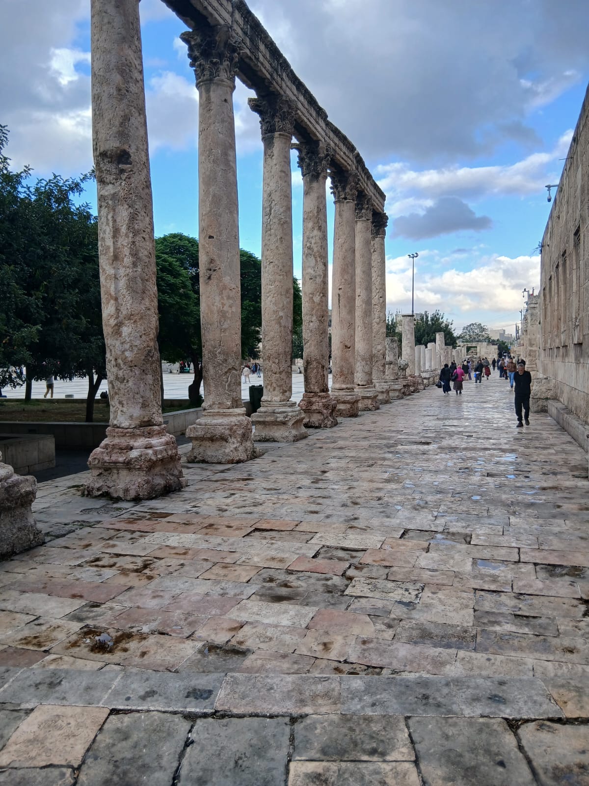The ancient Amman Citadel overlooking the rolling hills and urban landscape of Jordan's capital