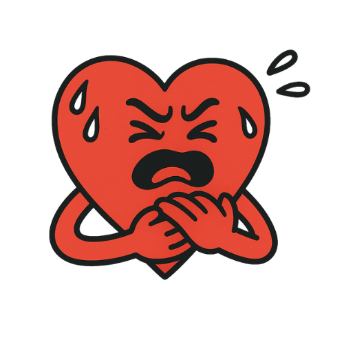 Distressed heart logo