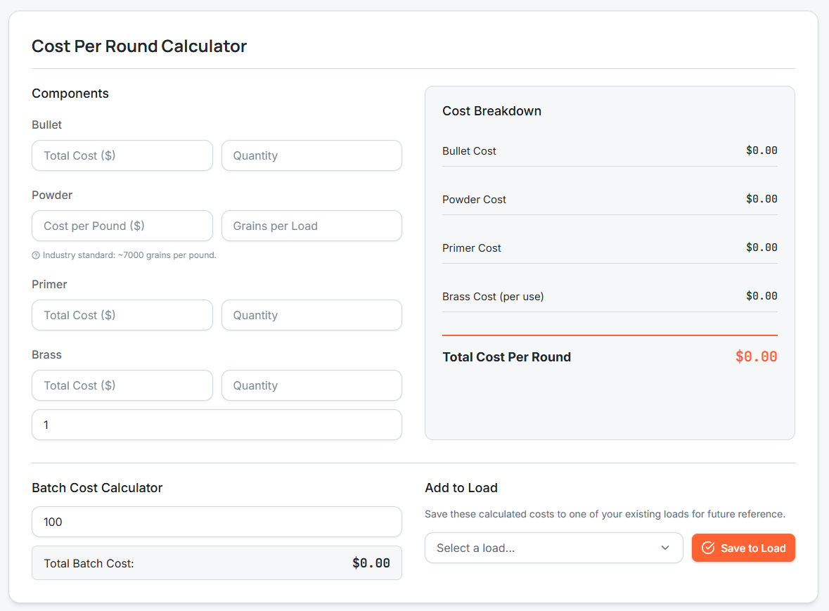 Calculate True Reloading Costs