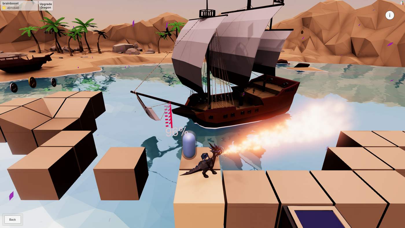Dragonbay Game Screenshot showing interactive neurofeedback gameplay