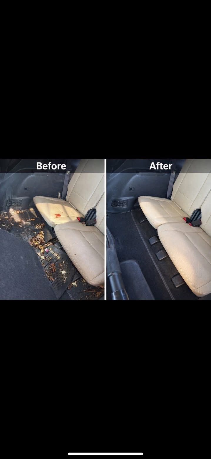 Backseat Cleaning Before and After