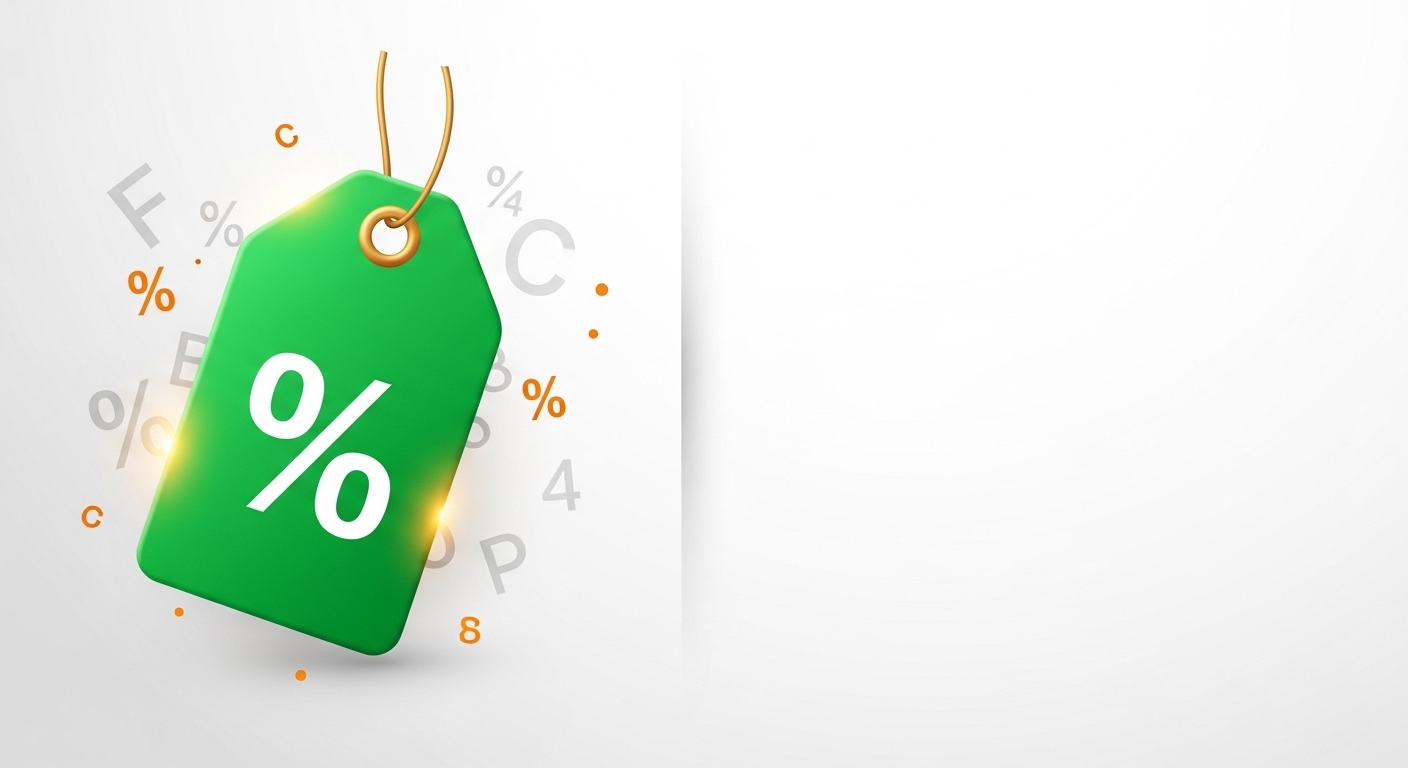 Happy person shopping with discounts