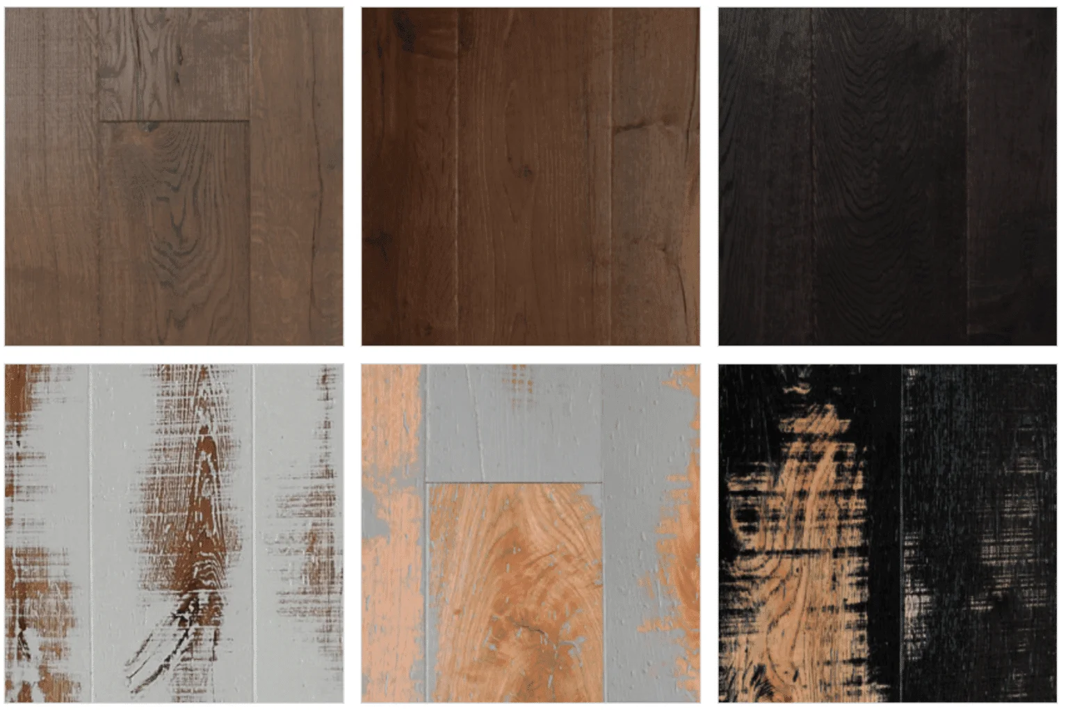 Nuancier Chêne Exclusive - finitions vernies et spéciales teintes foncées