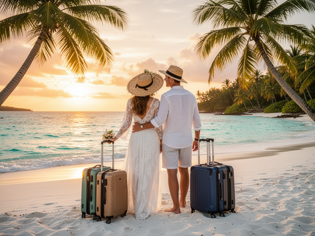 Illustration pour Voyage de noces 2026 : destinations tendance et organisation