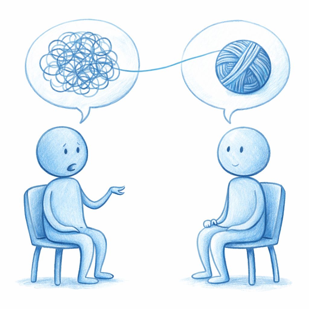 Illustration écoute et accompagnement thérapeutique