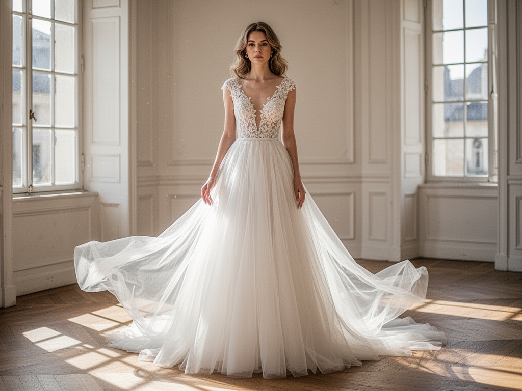 Illustration pour Robe mariée 2026 : les silhouettes tendance et comment choisir