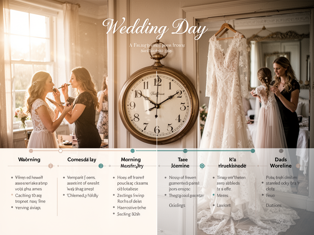 Illustration pour Planning mariage jour J : le programme minute par minute