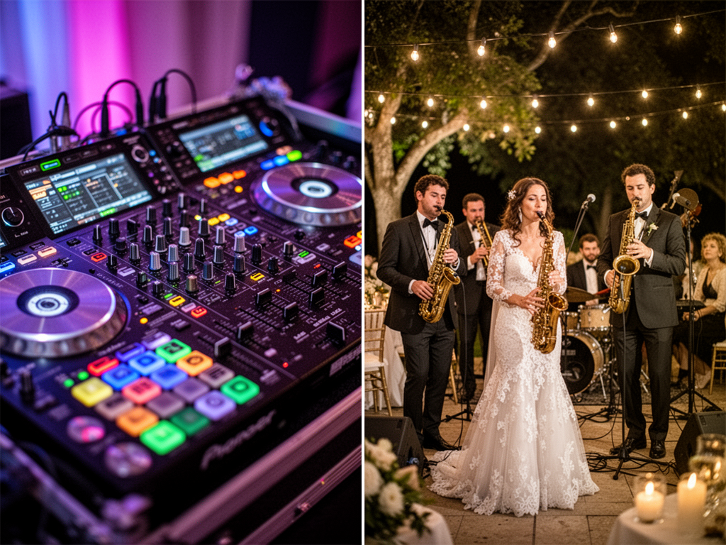 Illustration pour DJ mariage vs groupe live : comparatif complet + budget