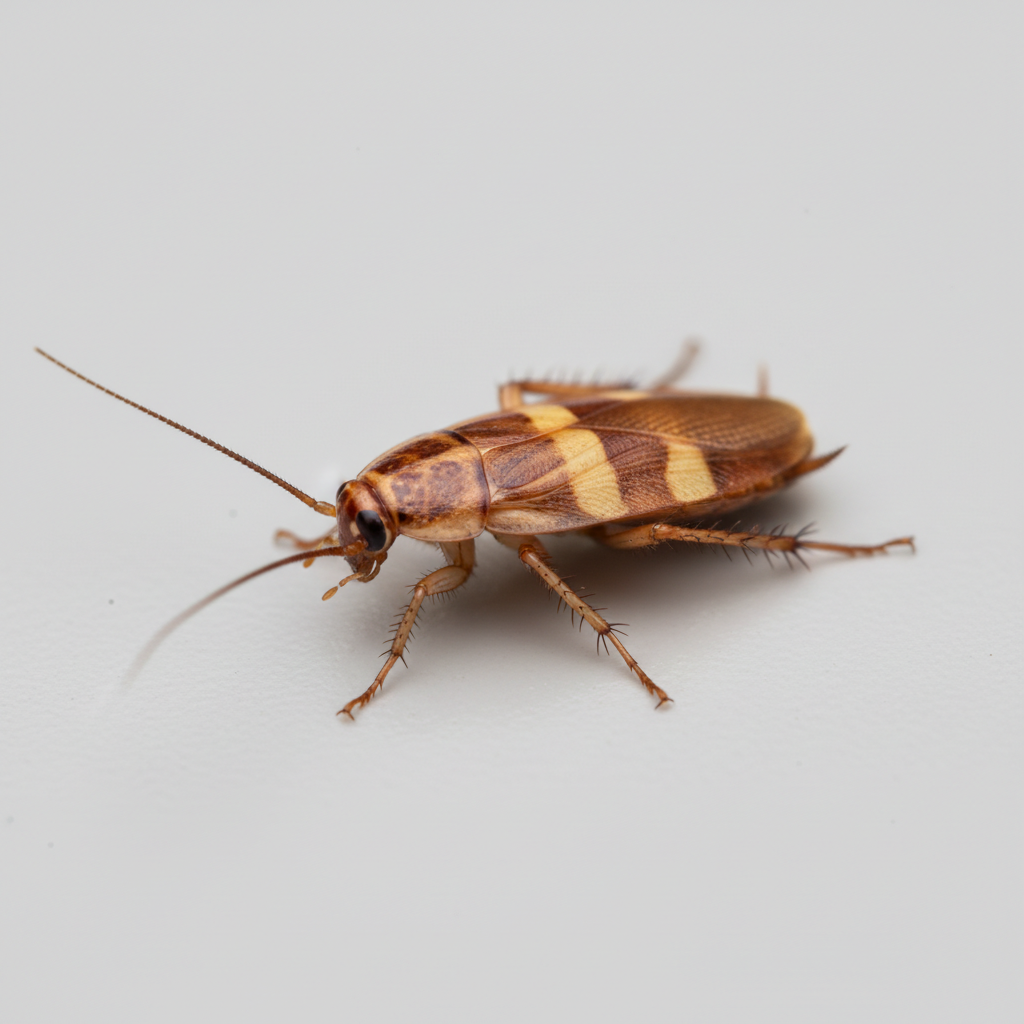 Brown banded cockroach identification - small furniture roach Eastern NC
