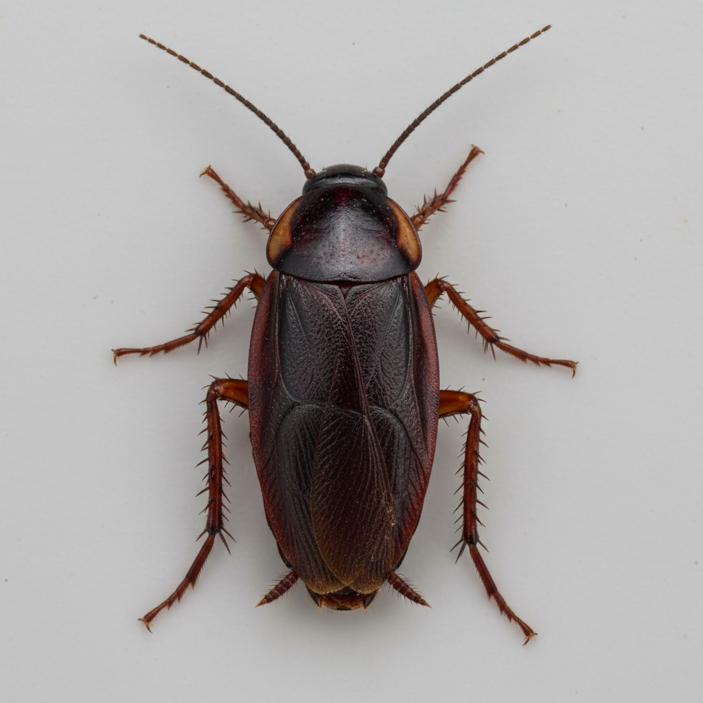 Smoky brown cockroach identification - dark mahogany flying tree roach Eastern NC