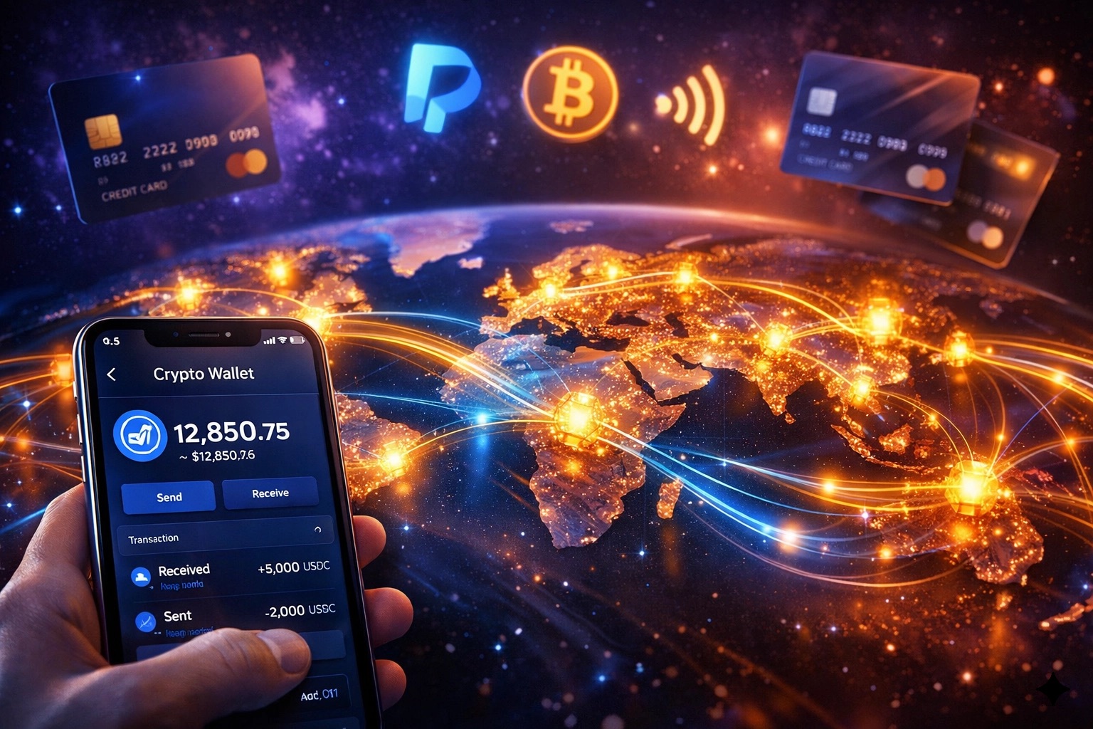 Global payments and crypto wallet