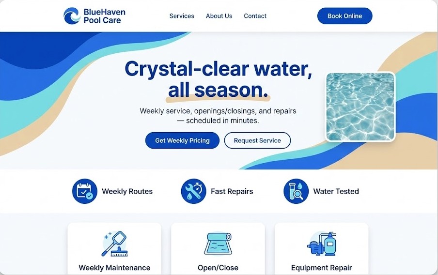 Pool Service website example