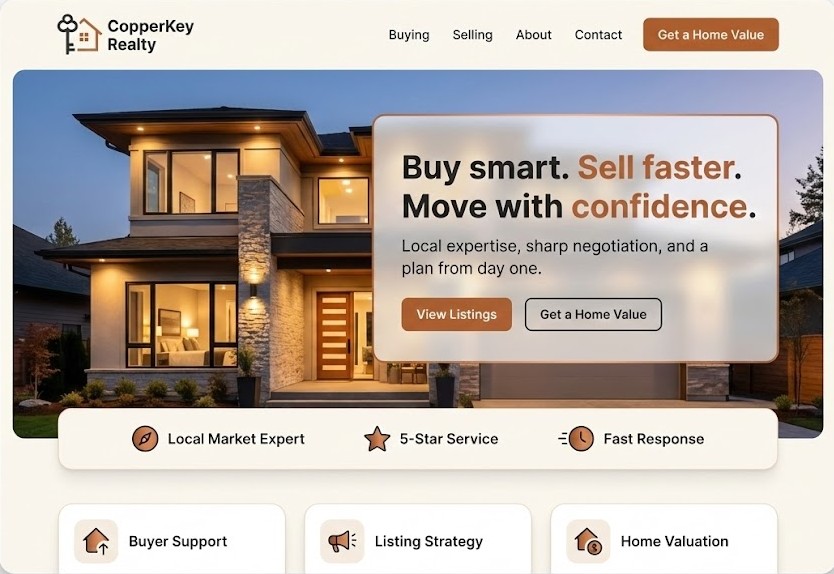 Real Estate website example