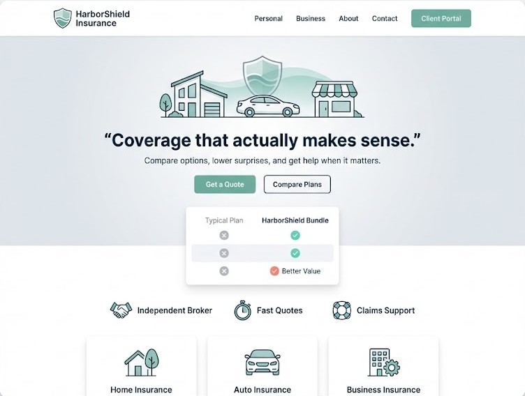 Insurance website example