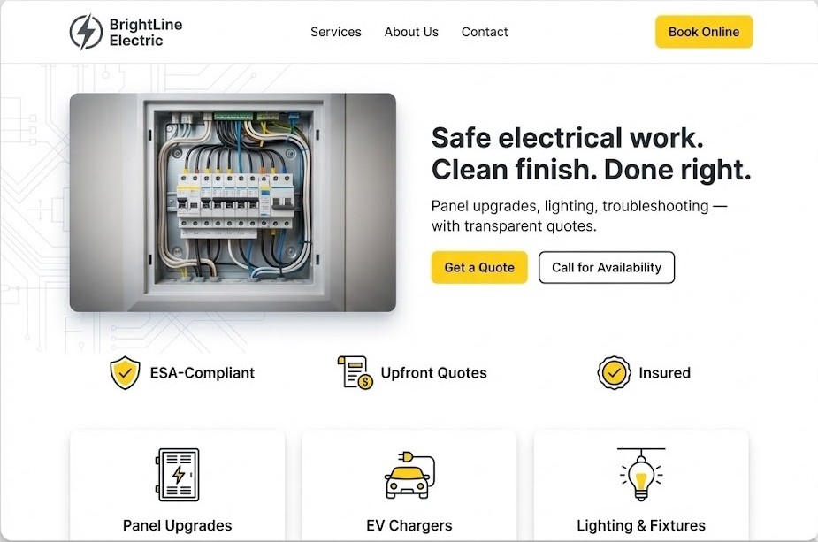 Electrical website example