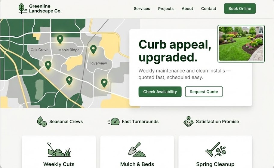Landscaping website example