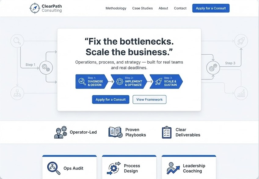 Consulting website example