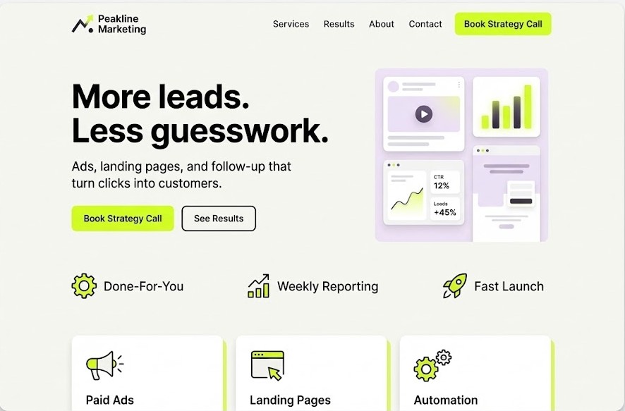 Marketing Agency website example