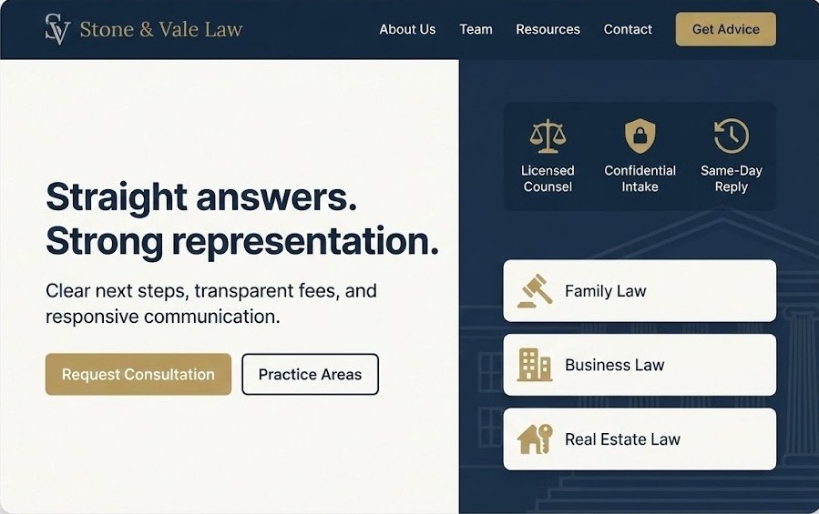 Law Firm website example