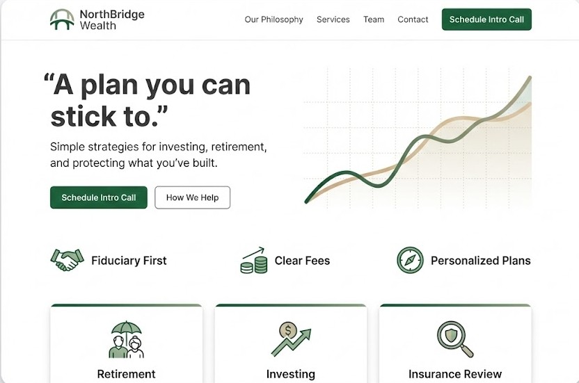 Financial Advisor website example