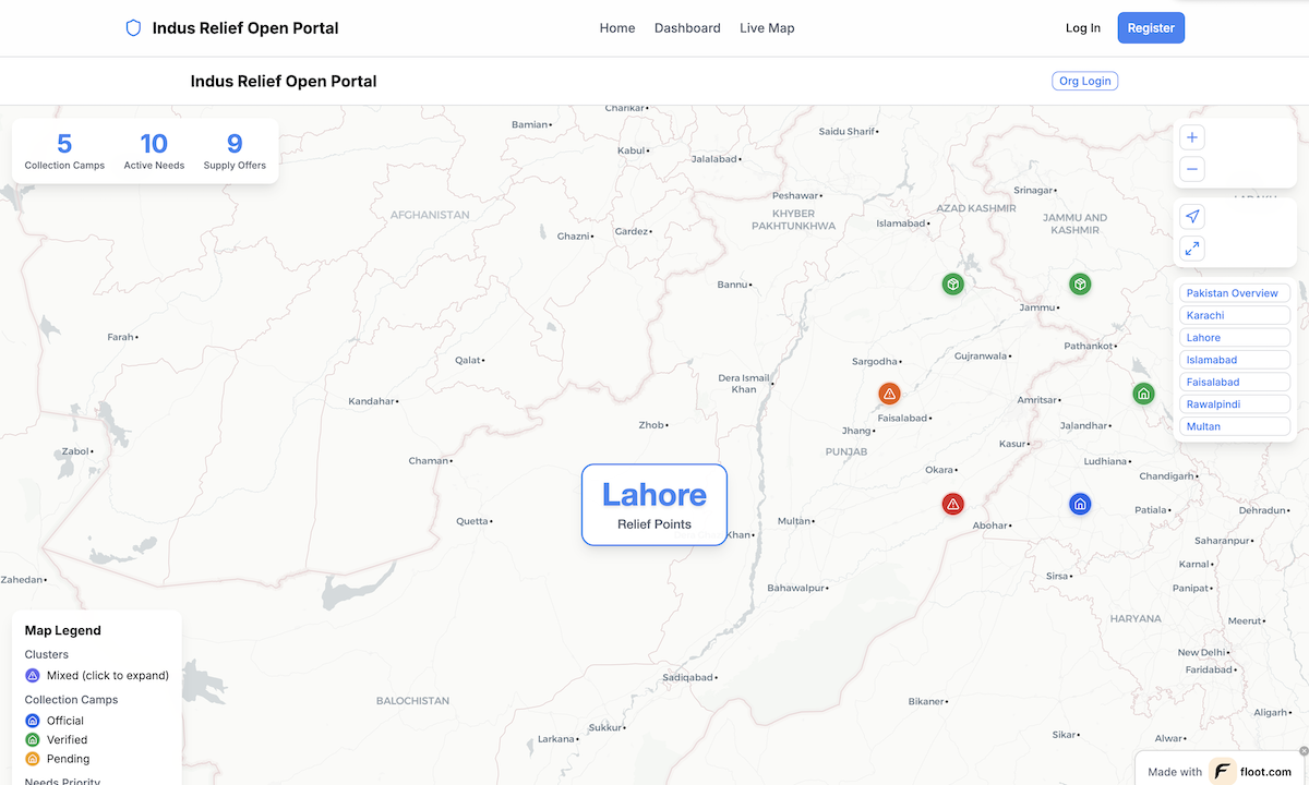 Indus Relief Open Portal