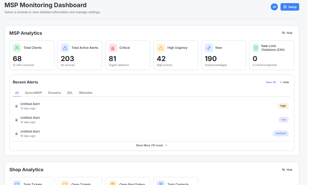 MSP Business Management System