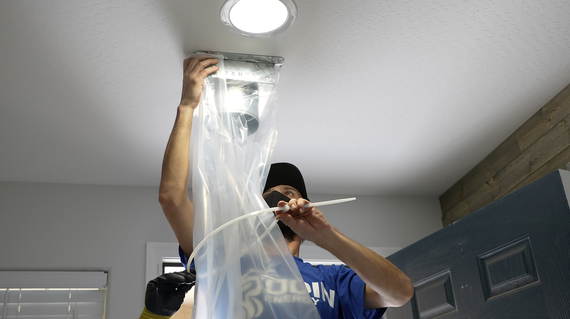 Ceiling Vent Aeroseal Setup