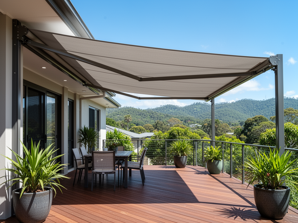 Folding arm awning — Buderim